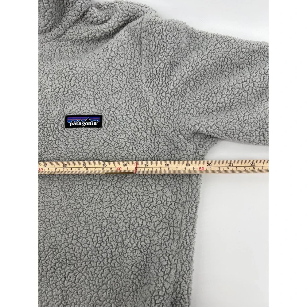 Patagonia Los Gatos 1/4 Zip Fleece Pullover‎ Grey Sherpa Women Medium